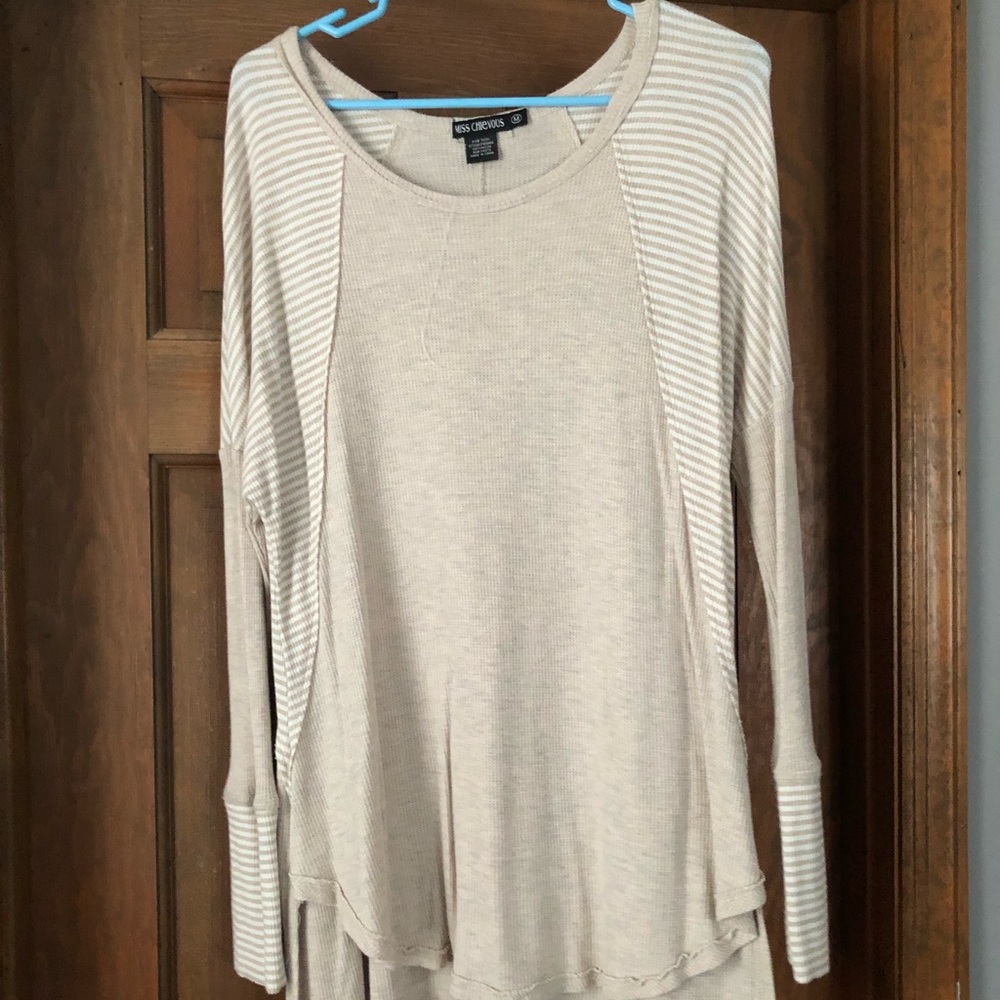 cream striped sweater